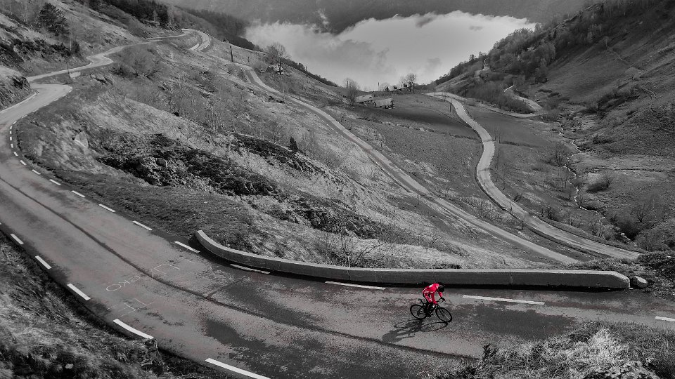 Lone Cyclist Luz Ardiden
