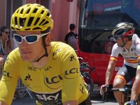 Le Tour - leaving Trie sur Baise - Geraint the eventual victor